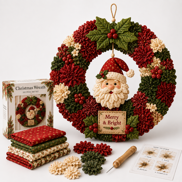 Foldera – No-Sew Poke Fabric Wreath Kit