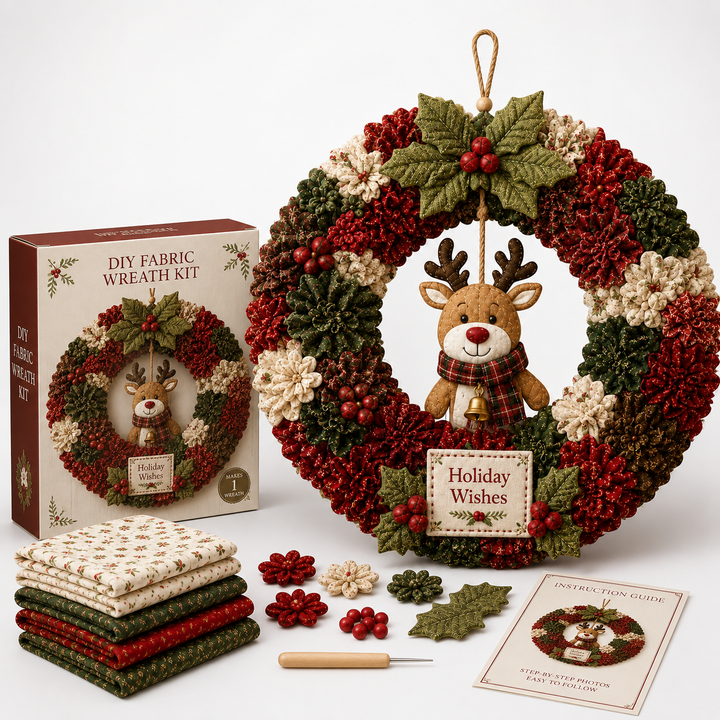 Foldera – No-Sew Poke Fabric Wreath Kit