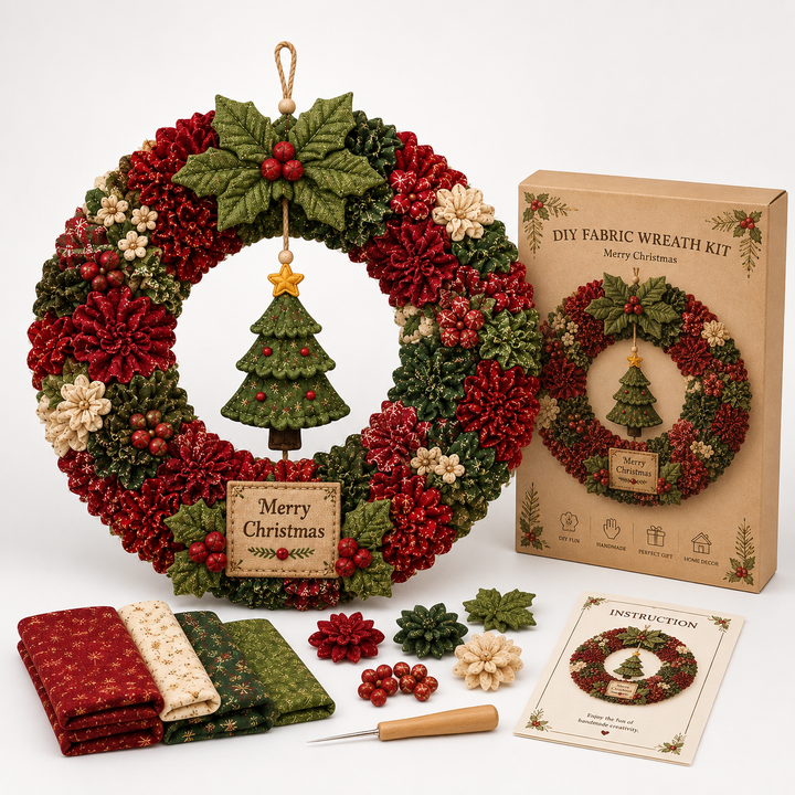 Foldera – No-Sew Poke Fabric Wreath Kit
