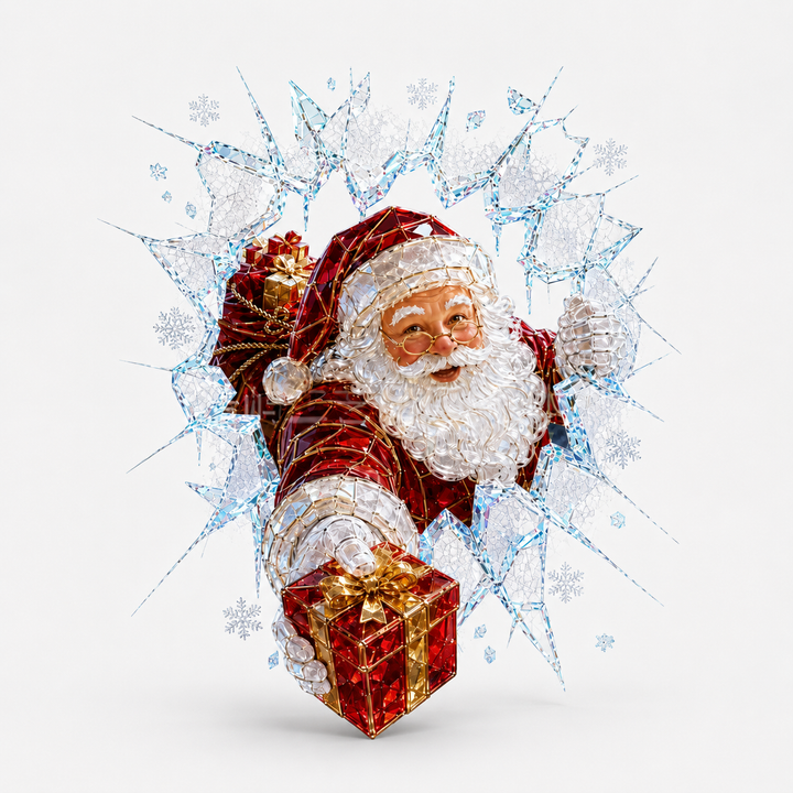Frostcrack – 3D Cracked-Glass Christmas Window Cling