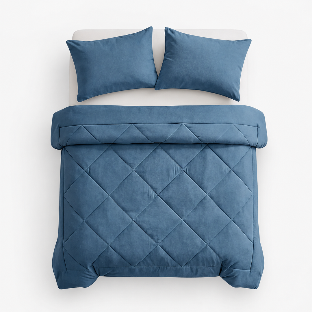 Wearbella – Diamond Quilted Charcoal Comforter Set
