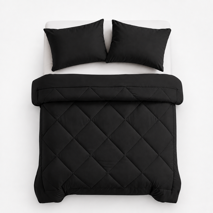 Wearbella – Diamond Quilted Charcoal Comforter Set