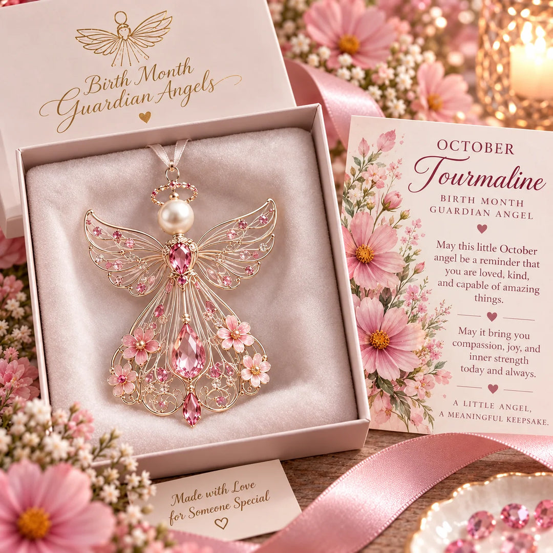Birthstone Angel – Jeweled Guardian Angel Ornament