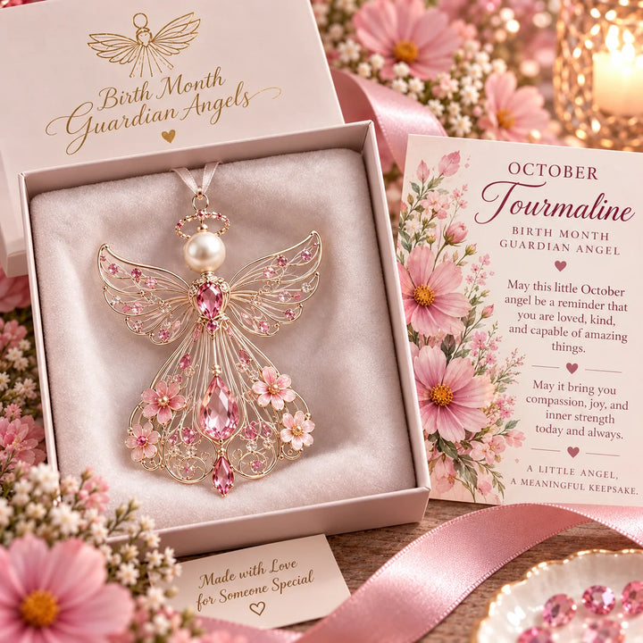 Birthstone Angel – Jeweled Guardian Angel Ornament