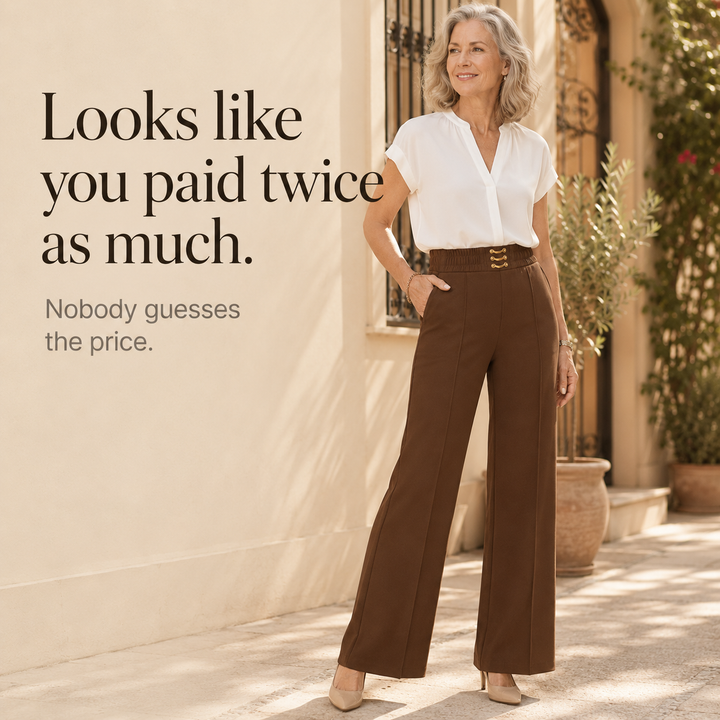 Lineara – Pleated Wide-Leg High-Waist Trousers