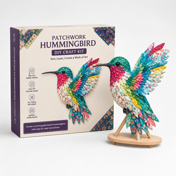 Wingmend – 3D Fabric Patchwork Hummingbird Craft Kit
