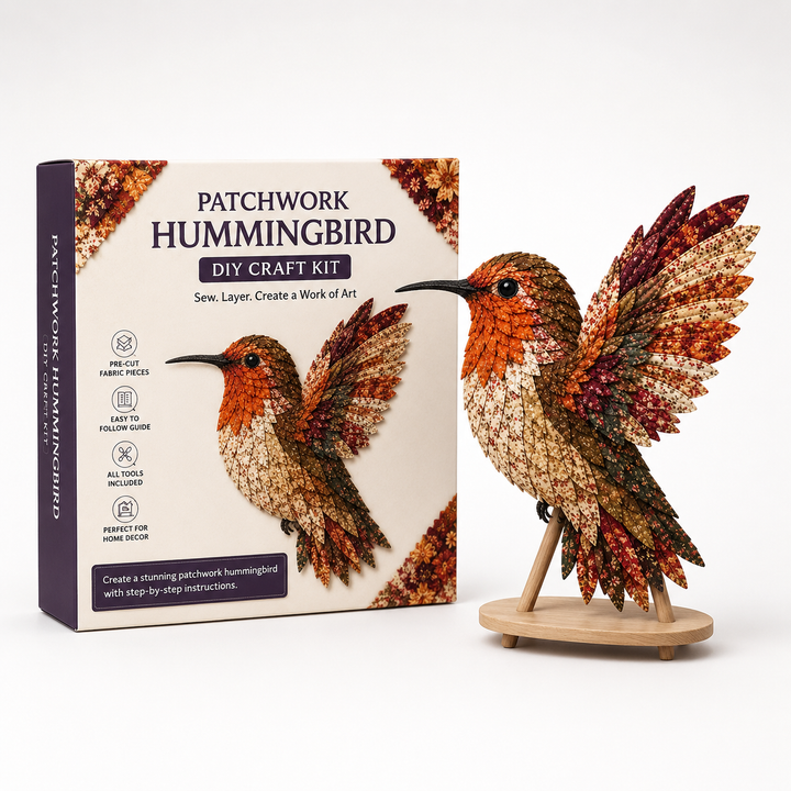 Wingmend – 3D Fabric Patchwork Hummingbird Craft Kit