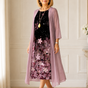 Onedress – Ombré Chiffon Duster And Floral Dress Set