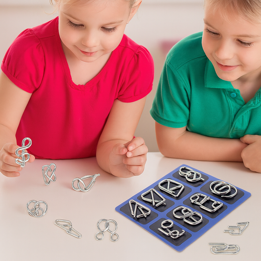 TwistMind™ – Metal Wire Puzzle  IQ Test Set