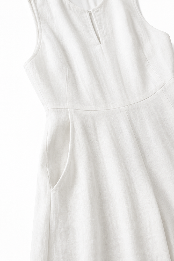 Wearby – Wide-Leg V-Neck Linen Look Jumpsuit