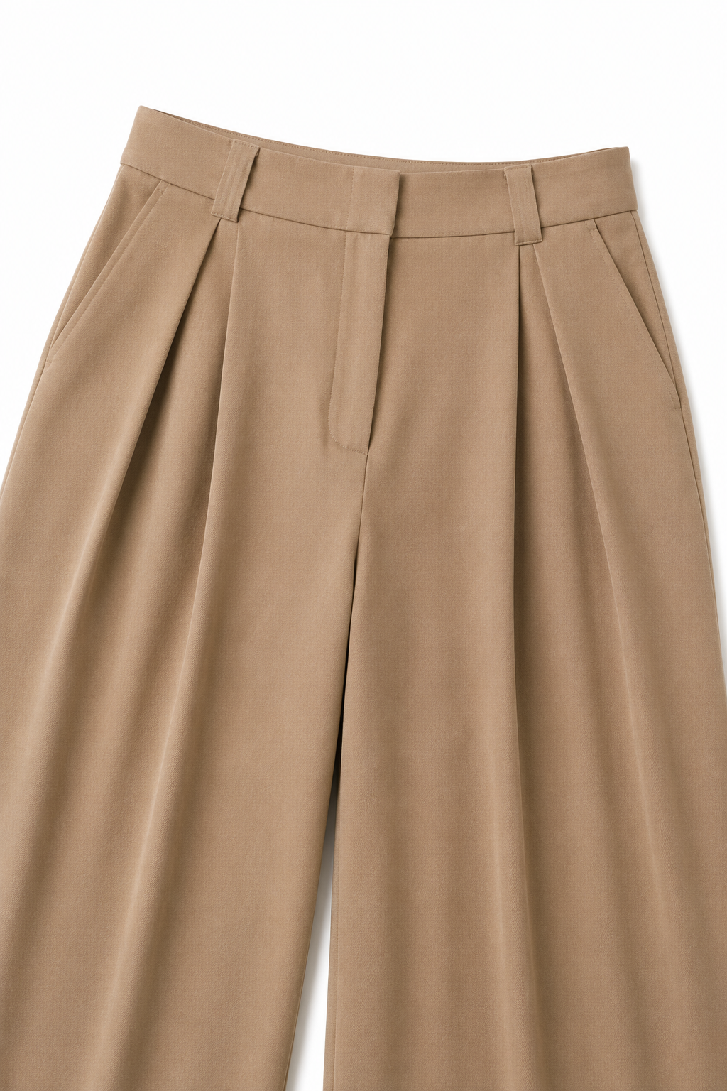 Longline – Deep Pleat Wide-Leg Trousers