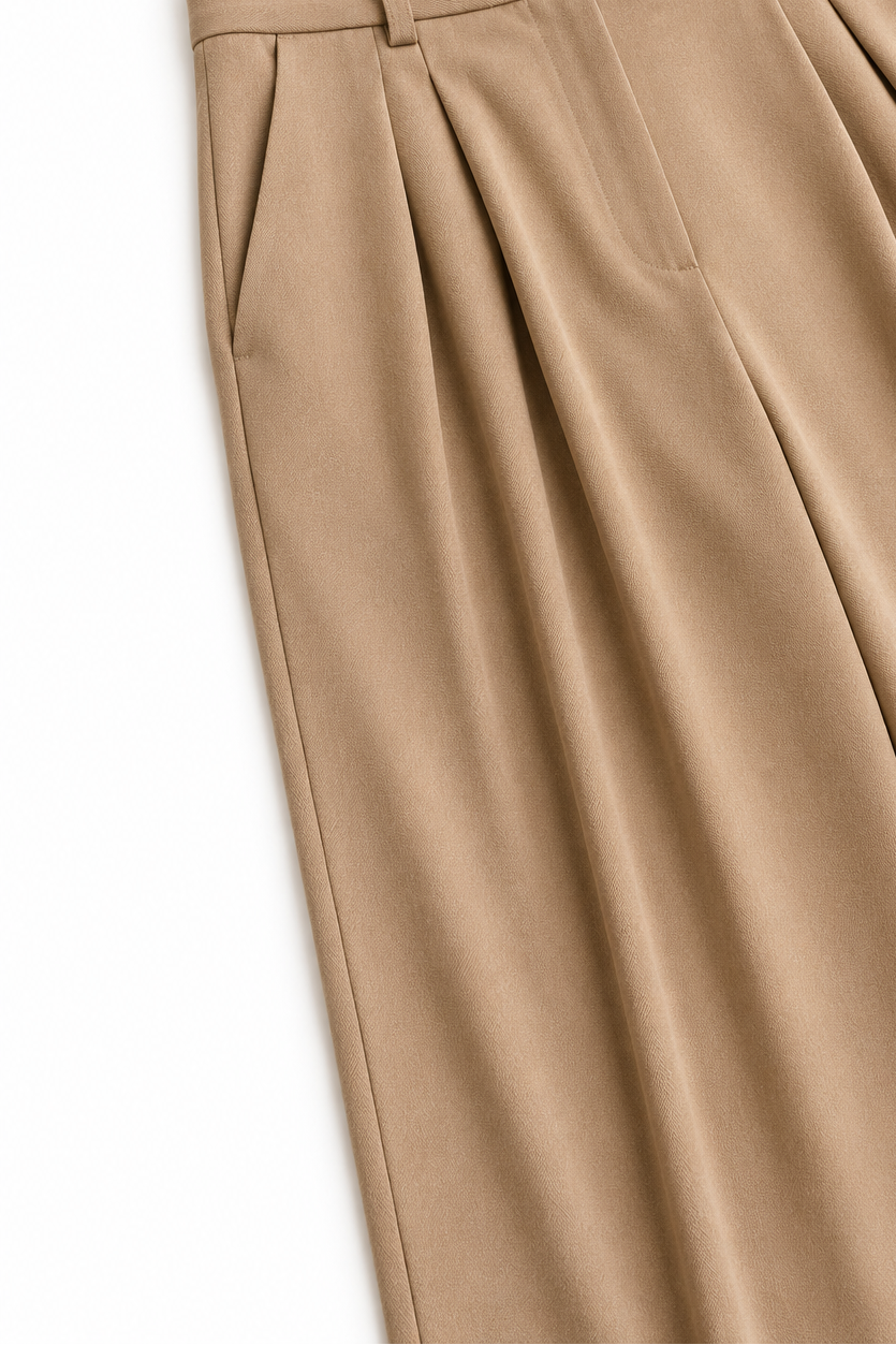 Longline – Deep Pleat Wide-Leg Trousers