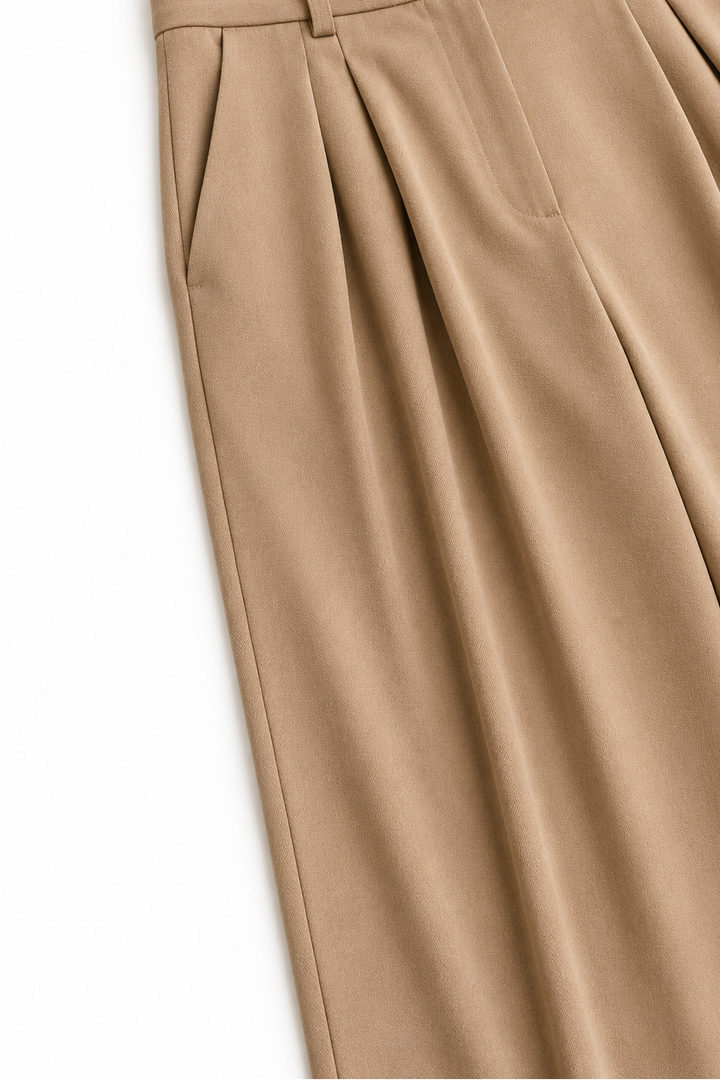 Longline – Deep Pleat Wide-Leg Trousers