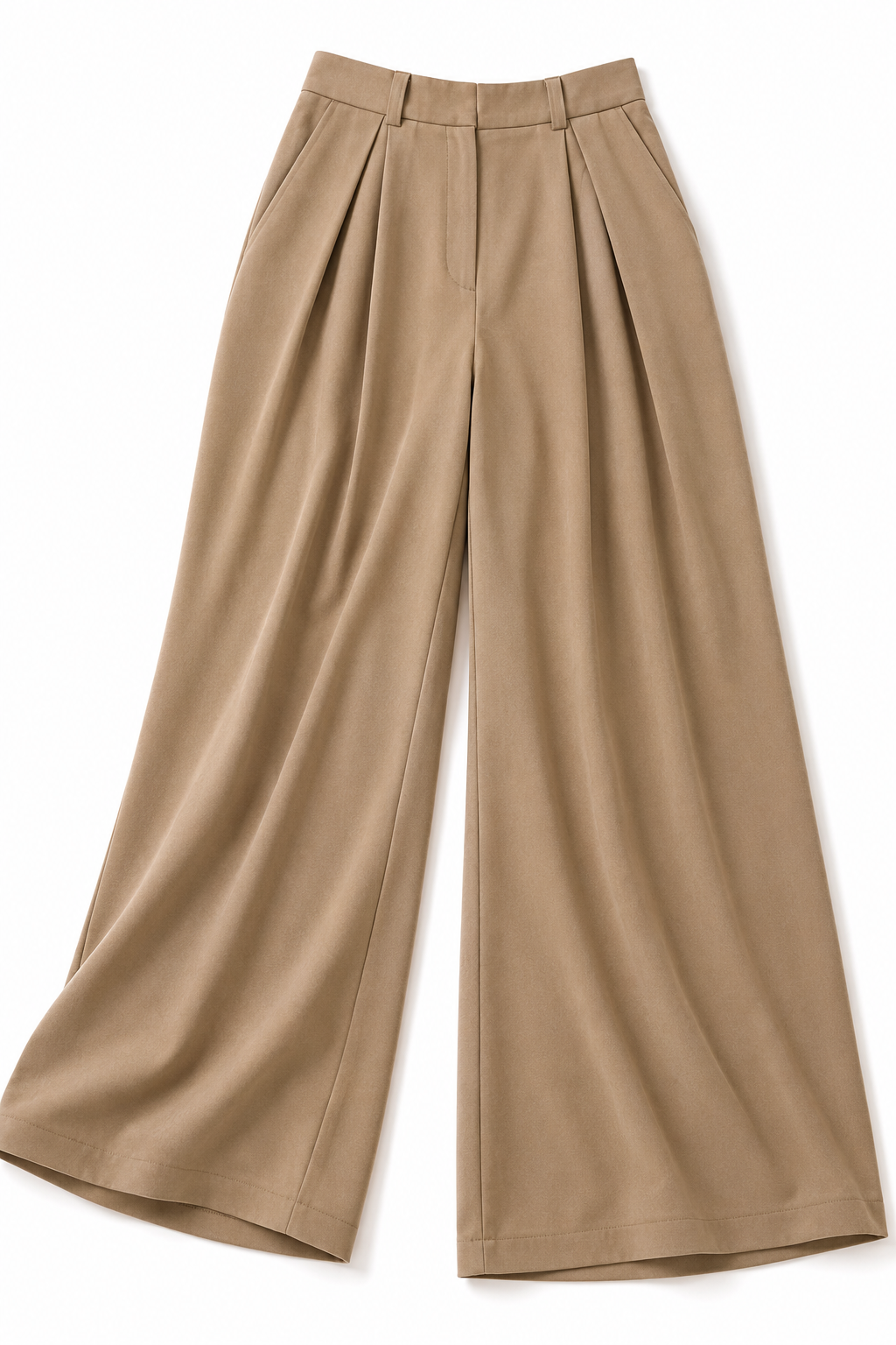 Longline – Deep Pleat Wide-Leg Trousers