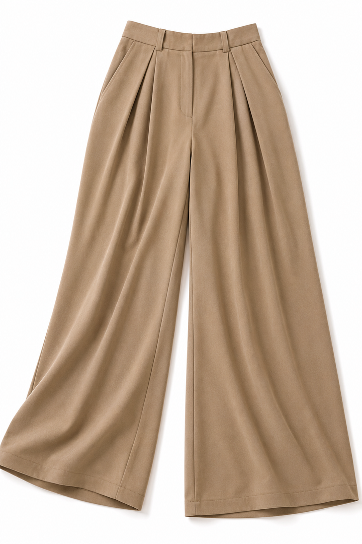 Longline – Deep Pleat Wide-Leg Trousers