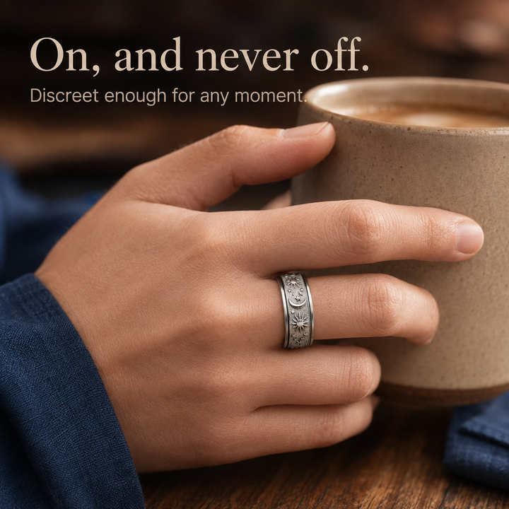Tethro – The Spinner Ring That Calms Your Hands, Not Just Your Look (2Pcs)