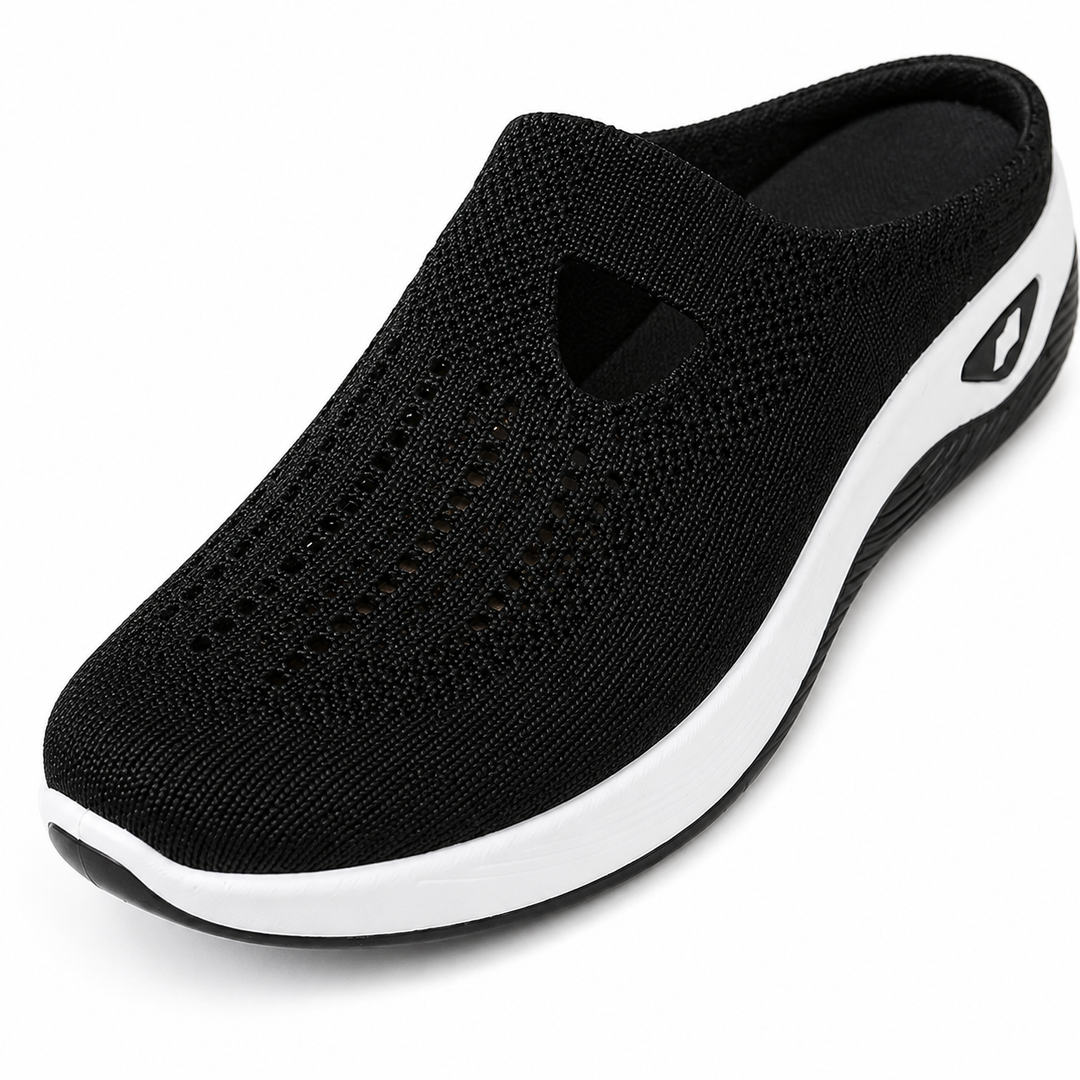 Airessa™ – Breathable Mesh Slip-On Mules with Cushioned Air Sole