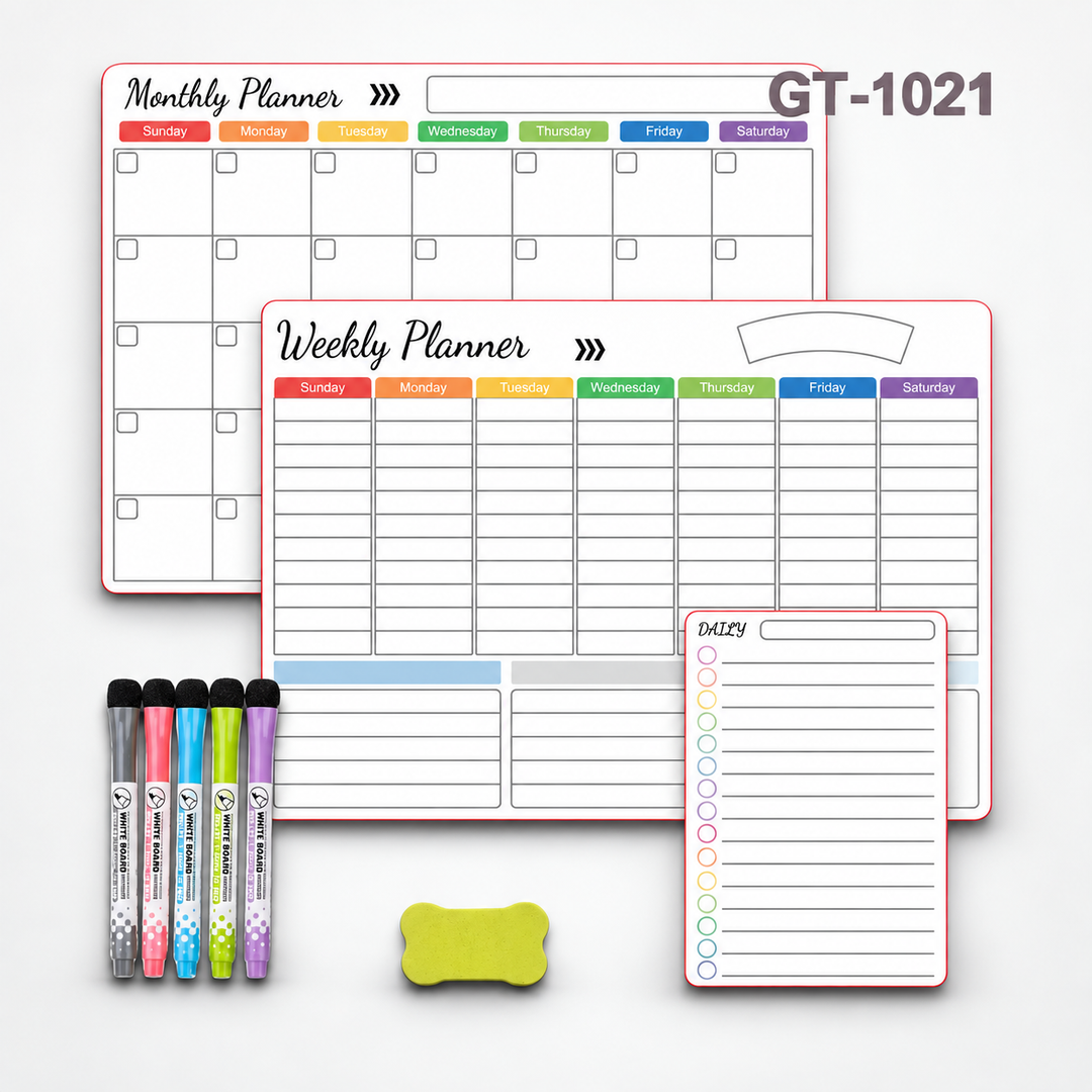Fridgekeeper – Three-Board Magnetic Fridge Calendar Set
