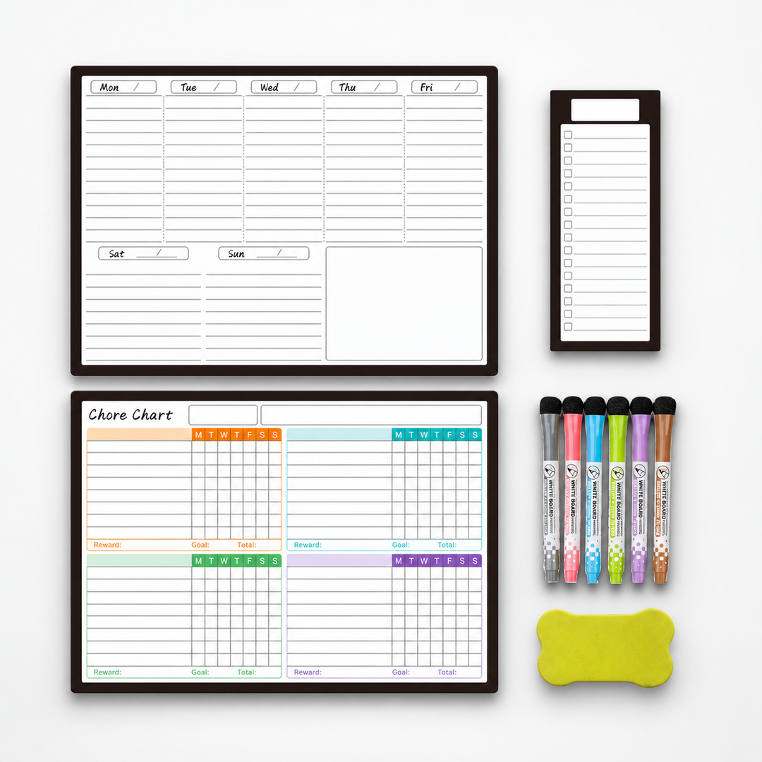Fridgekeeper – Three-Board Magnetic Fridge Calendar Set