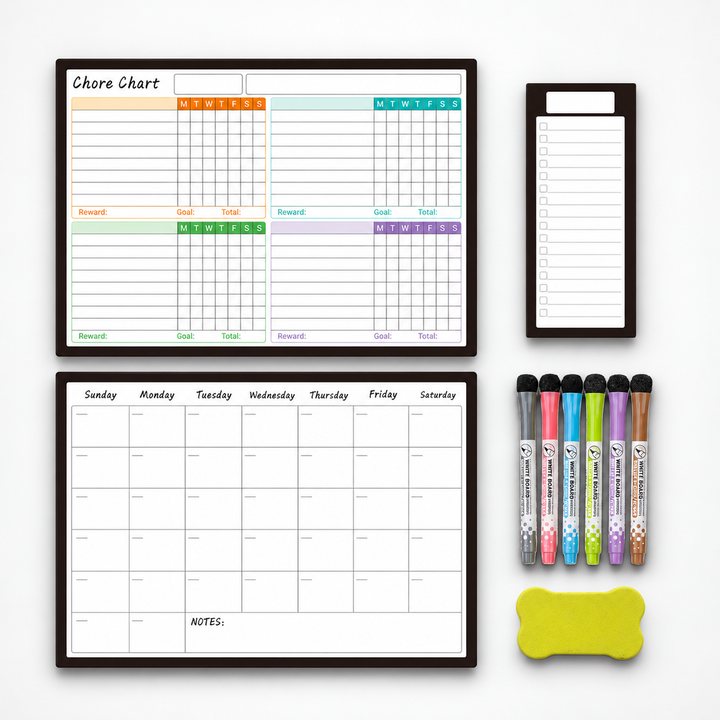 Fridgekeeper – Three-Board Magnetic Fridge Calendar Set