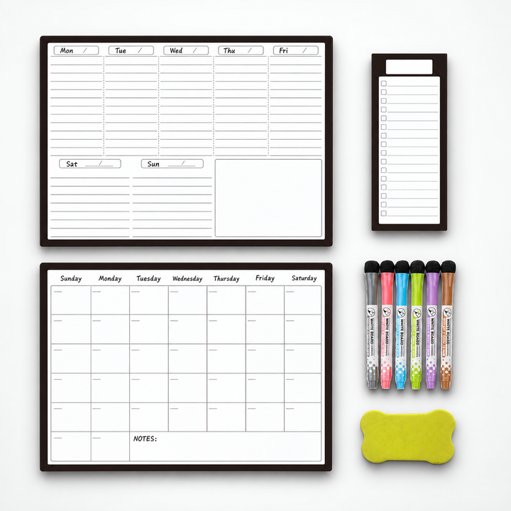 Fridgekeeper – Three-Board Magnetic Fridge Calendar Set