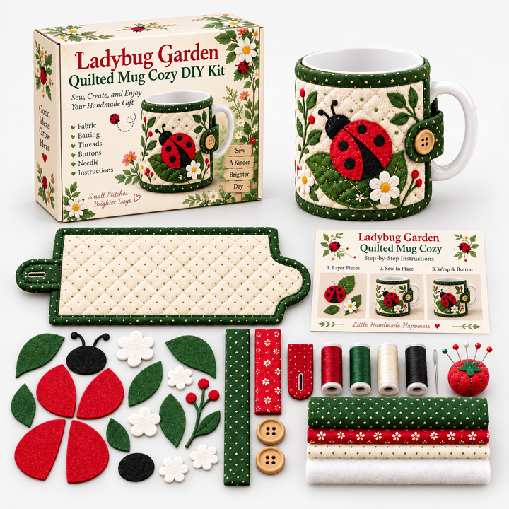 Wrenfield – Hummingbird Appliqué Mug Cozy Sewing Kit