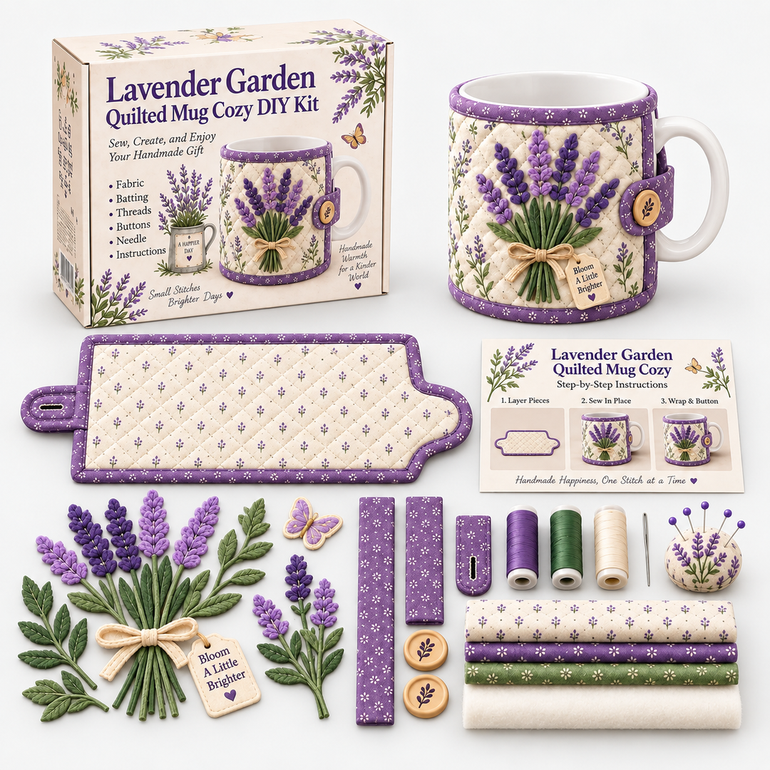 Wrenfield – Hummingbird Appliqué Mug Cozy Sewing Kit
