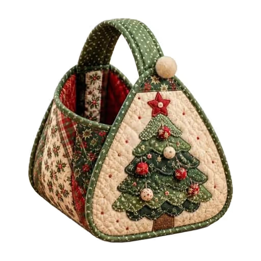 Holly & Stitch – Santa Appliqué Quilted Sewing Basket Kit