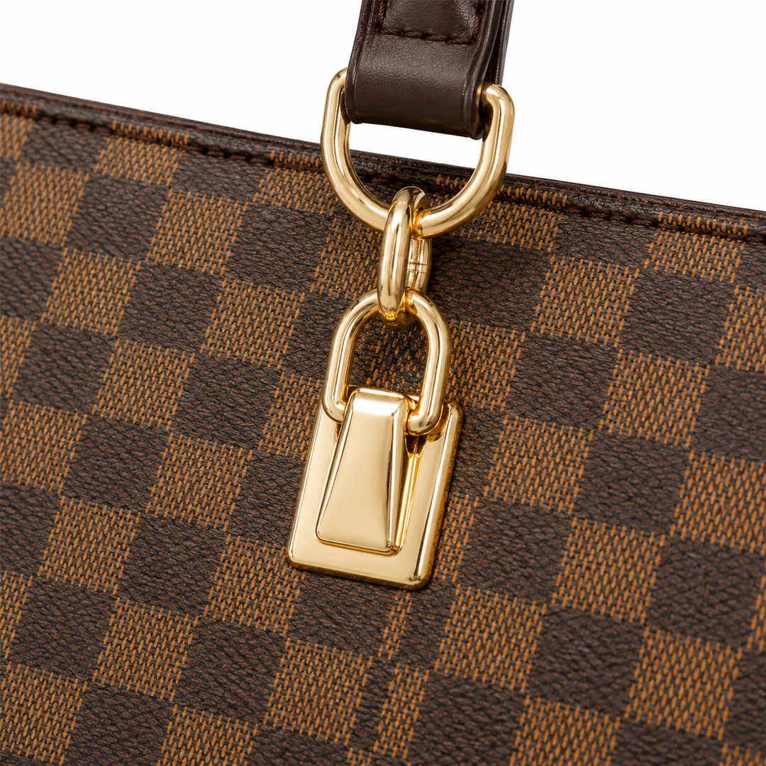 Carrelle – 6-Piece Checkered Handbag Set, Tote Crossbody Wallet for Women