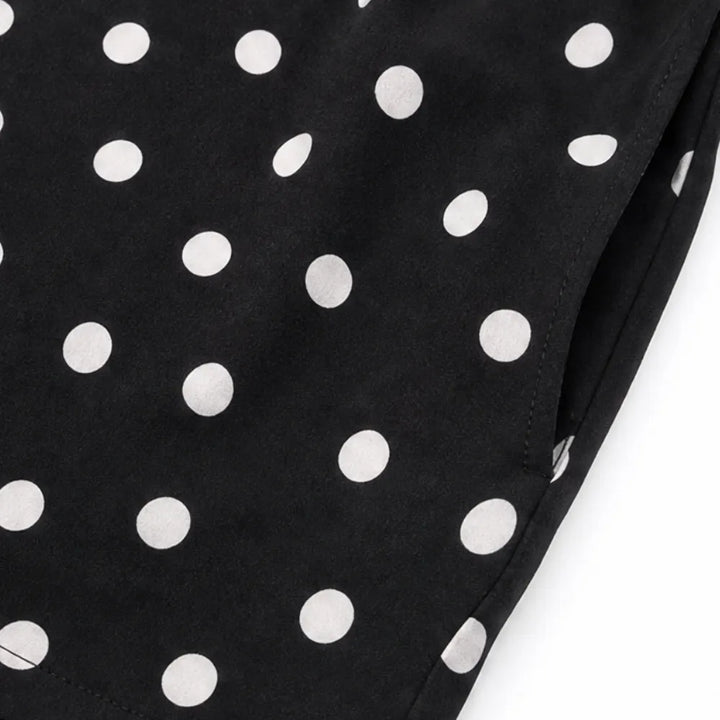 Soléa – Polka Dot Blouse and Shorts Set, Soft Drape, Summer Two Piece