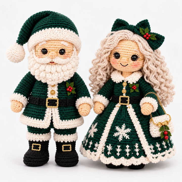 Claus & Co. – Santa And Mrs. Claus Crochet Dolls