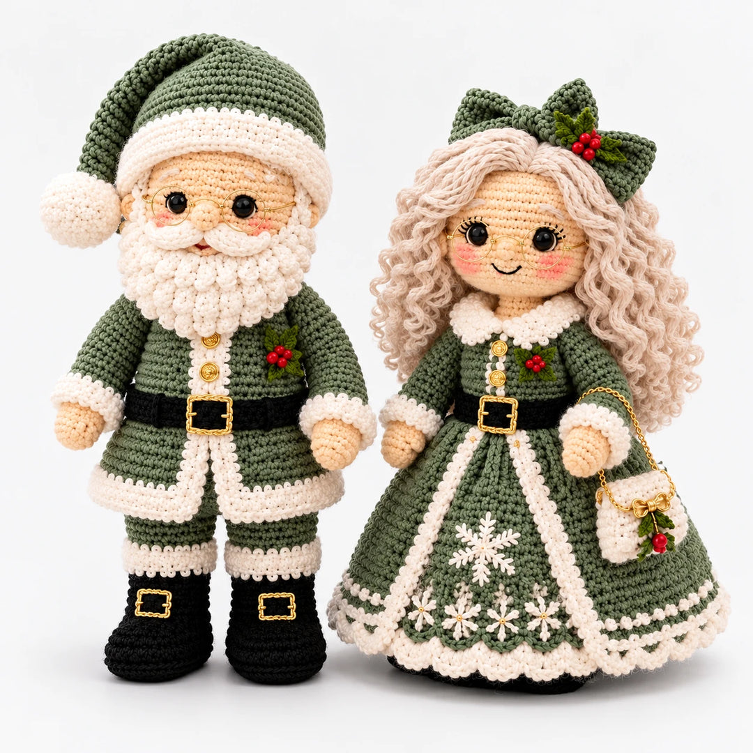 Claus & Co. – Santa And Mrs. Claus Crochet Dolls