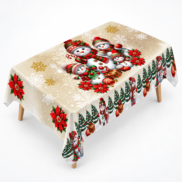 Holly & Hearth – Red Bow Printed Christmas Tablecloth