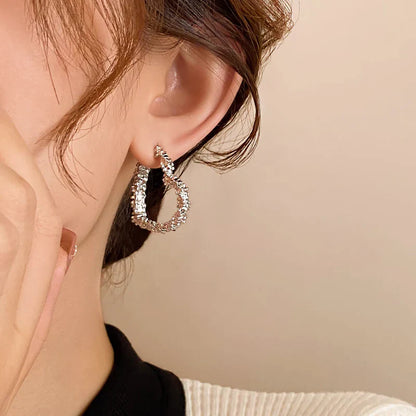 Aurina™ – Crystal Heart Hoop Earrings (50% Off)