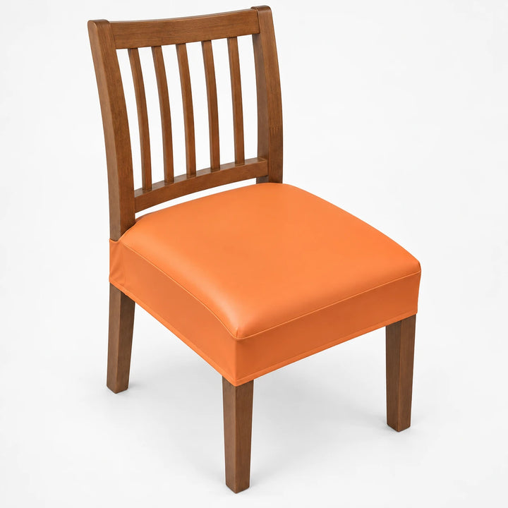 SeatSleek – Stretch PU Leather Dining Chair Seat Cover (4-piece set)
