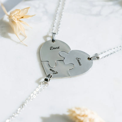 Amorvia™ – Personalized Heart Puzzle Necklace  (50% Off)
