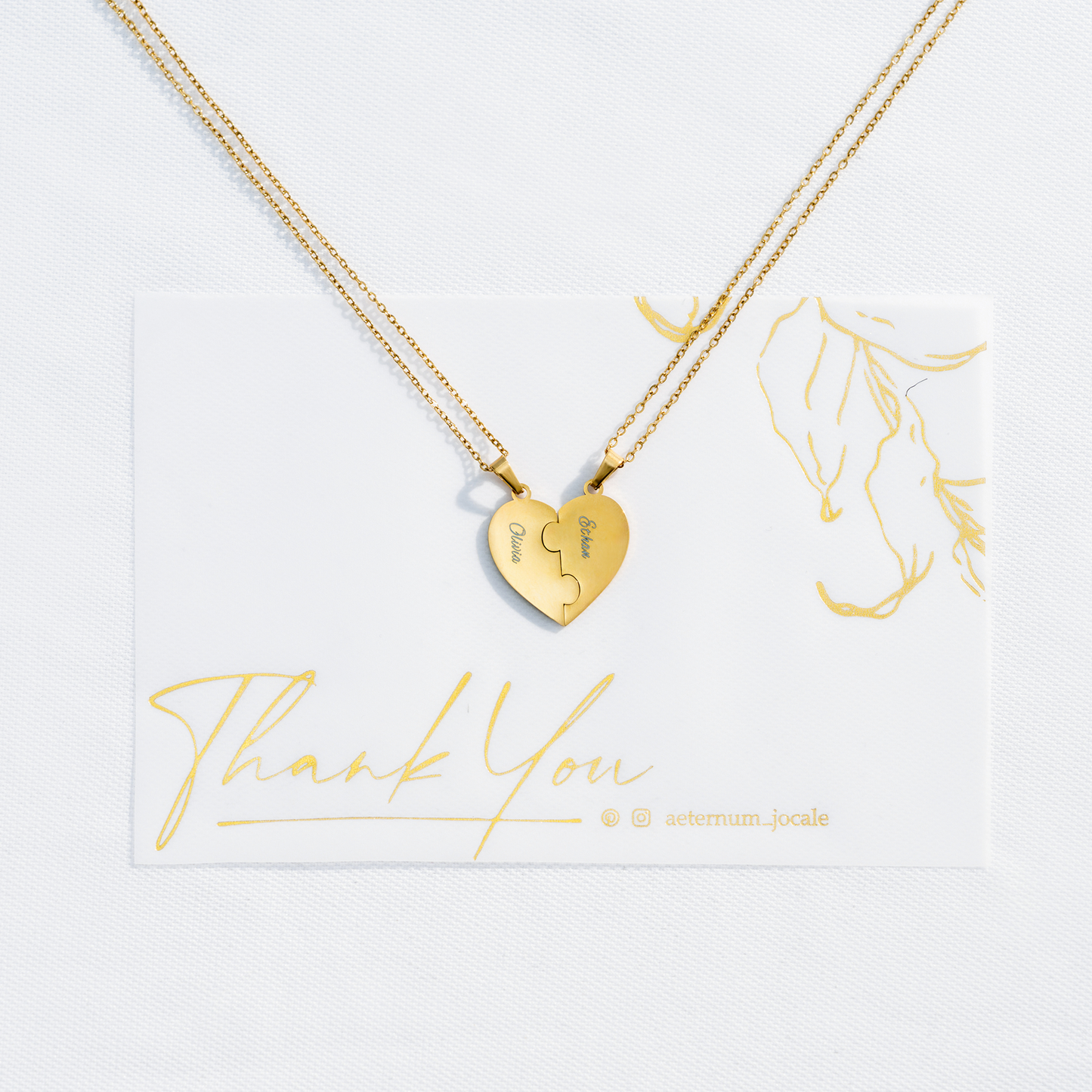 Amorvia™ – Personalized Heart Puzzle Necklace  (50% Off)
