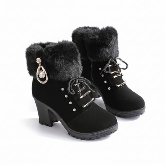 Velurea™ – Elegant Faux Fur Winter Boots