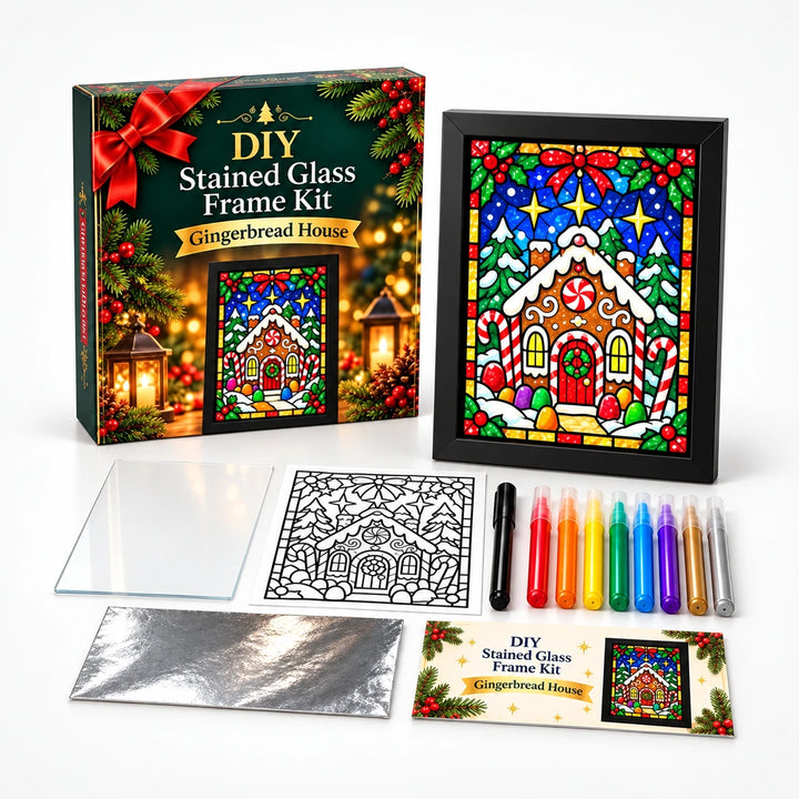 NoelGlow – Foil-Backed Christmas Stained Glass Art Kit