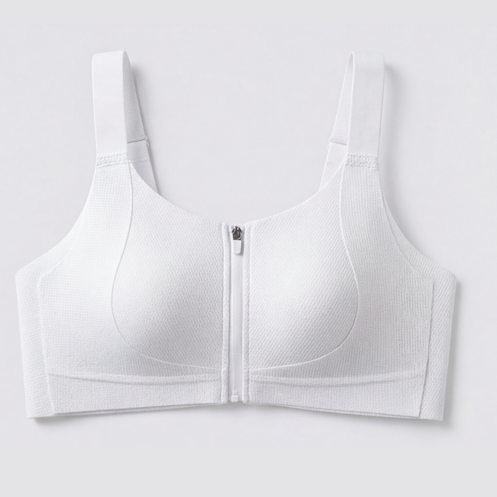 Veluna - Women's Front Zip Bra with FlexGel Support