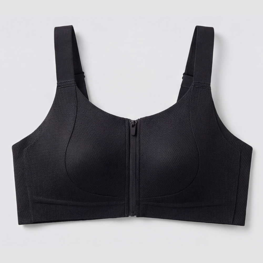 Veluna - Women's Front Zip Bra with FlexGel Support