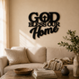 Hearthwell – Black Metal Wall Sign, Faith & Home Decor Art
