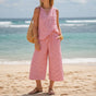 Solenne – Striped Wide Leg Two Piece Summer Set for Women