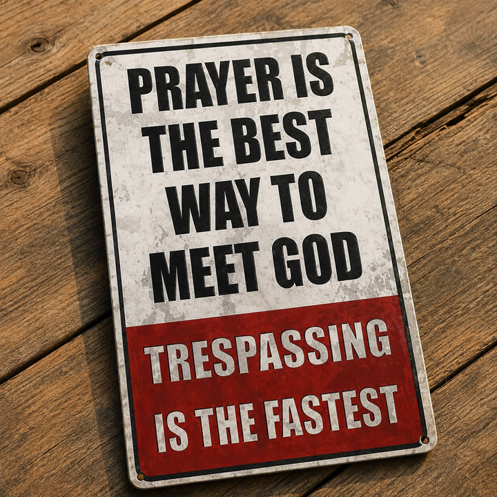 HolyGate™ – Funny Metal Warning Sign for Fence, Gate, Garage