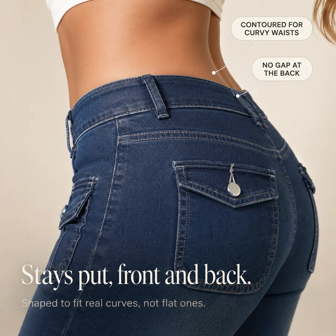 Curvella – Curvy Fit Stretch Denim Capri Jeans, Mid Rise Cuffed Hem