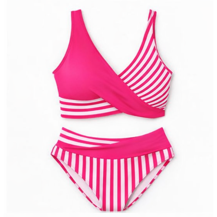 Marivela – Women's Wrap-Front High-Waist Bikini Set