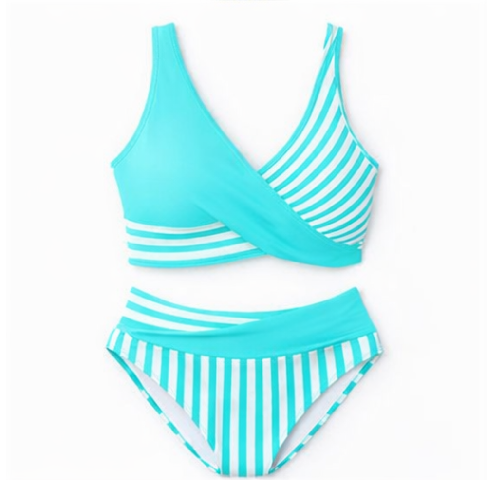 Marivela – Women's Wrap-Front High-Waist Bikini Set