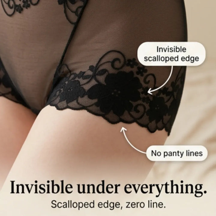 Lumeris – High-Waisted Lace Panties for Women, Smoothing Tummy Control, Seamless Comfort