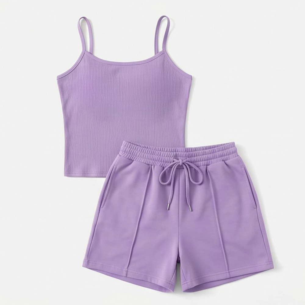Vivelyn™ – Soft Ribbed Two-Piece Lounge Set