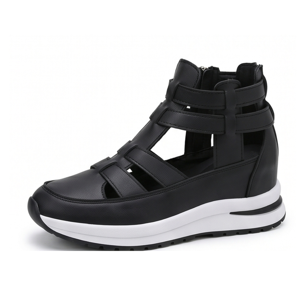 Veluna – Caged Wedge Sandals with Hidden Platform